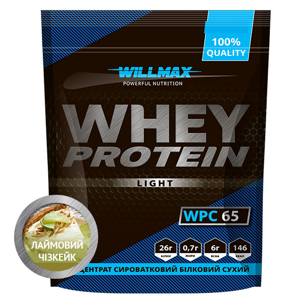 Концентрат сывороточного белка Willmax 65% вкус ЛАЙМОВЫЙ ЧИЗКЕЙК